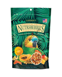 Пълноценна храна/лакомство за папагали с тропически плодове, 284 гр. - Lafeber Tropical Fruit Nutri-Berries